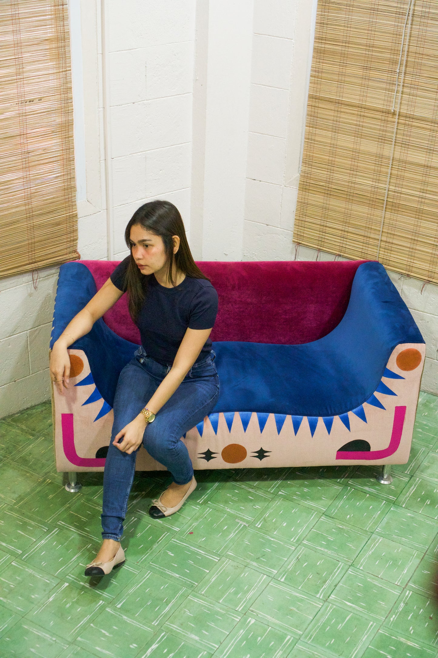 Wave Love Seat Art Sofa